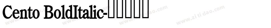 Cento BoldItalic字体转换